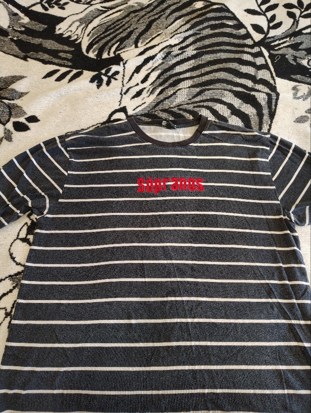 Dumbgood 'The Sopranos' Embroidered Logo Stripe Tee